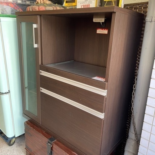 【売約済み】　レンジボード　食器棚　キッチンカウンター　カップボード　キッチン収納　レンジ台　カウンター　棚　シェルフ　引き出し　大容
