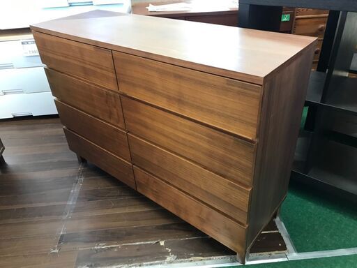 【愛品館八千代店】無印良品　ワイド4段チェスト　ウォールナット【愛八TS】