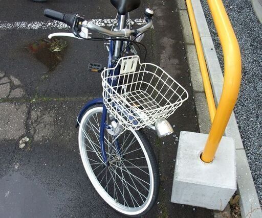24インチ ネイビー 自転車 6段切替 カゴ付き ☆ PayPay(ペイペイ)決済可能 ☆ 札幌市 北区 屯田 