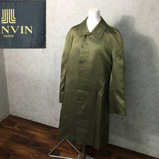 ⭕⭕⭕PH2/57　LANVIN 絹混毛 ウール ステンカラー ...