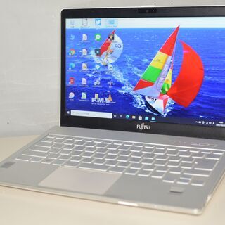 中古良品軽量ノートPC Windows10+office 爆速SSD256GB 富士通 LIFEBOOK SH75/M 高性能 i5-4200U/メモリ8GB/13.3インチ/DVDマルチ/Webカメラ