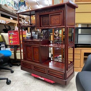 和テイスト！【愛品館 江戸川店】唐木家具　茶箪笥　飾り棚　「お問い合わせ番号：155-018168-007」　配送可＆代引き配送可 