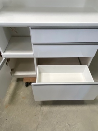 極上美品!!格安配送可!!ソフトクローズ!!レンジボード キッチンボード 松田家具 ビガー 1200 