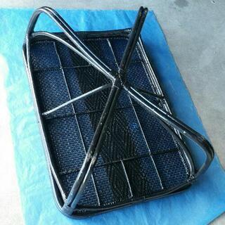 ☆黒ガラス付きテーブル中古ブラックの画像