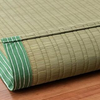 い草 シーツ 敷パッド シングル 白水 グリーン 約88×180cm 国産 ヒバ加工 #6507909の画像