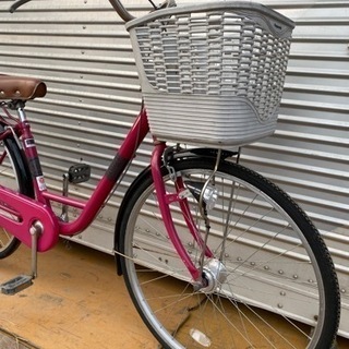 26インチ自転車　ピンク