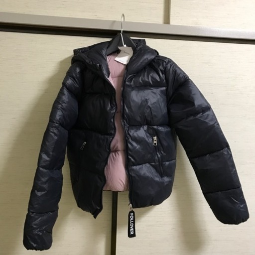 フード フェイクレザー パフジャケットLサイズ有ります