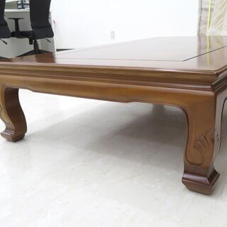 北海道/千歳市 KARIMOKU/カリモク 在銘 杉本作 座卓テーブル 総天然木