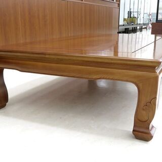 北海道/千歳市 KARIMOKU/カリモク 在銘 杉本作 座卓テーブル 総天然木