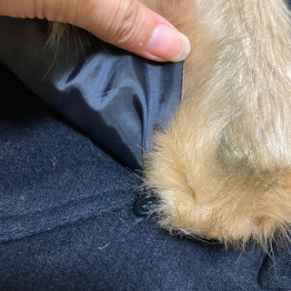 値下げ☆ノーカラーブラックコートの画像