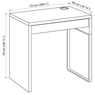 【値下げ】IKEA デスク　MICKE ミッケ　白　組み立て済の画像