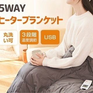 【新品未使用】防寒対策 掛け敷き兼用 電気ブランケット の画像