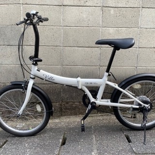 【折りたたみ自転車】20インチ　6段変速　チェーン、サドル新品❗️若林自転車　膳所店　SALE❗️の画像