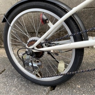 【折りたたみ自転車】20インチ　6段変速　チェーン、サドル新品❗️若林自転車　膳所店　SALE❗️の画像