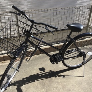 27インチ　自転車　クロ　鍵付
