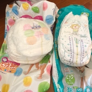 【お譲り先決定済】おむつ　子供用　XL ビッグの画像