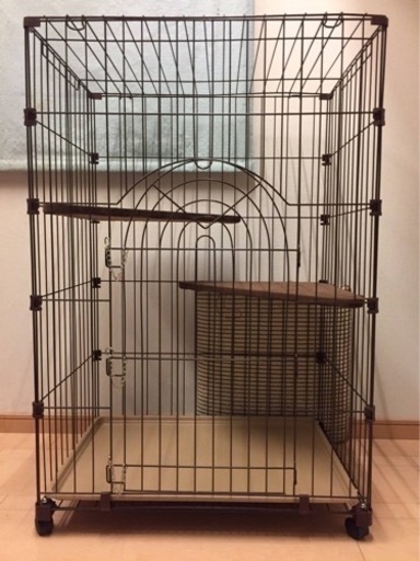 【美品】キャットケージ　2段