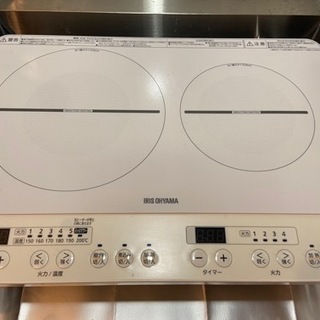 (11/4更新)アイリスオーヤマ IH 2口コンロ＋台  美品