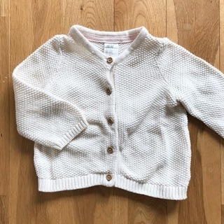 H&M カーディガン　70サイズ　中古　白　子供服　ホワイト　キッズ
