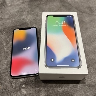 iPhoneX 64GB シルバー SIMロック解除済 美品