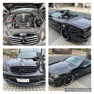 ベンツSL500・AMG仕様・左・超極上・改造多数・ガラスコーティング