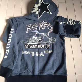 vanson×ルーニーテューンズバイク長袖パーカーの画像