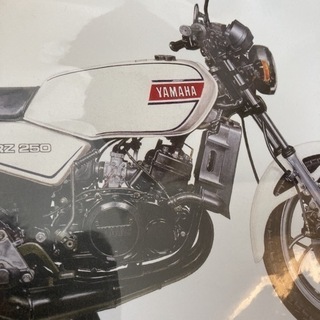 YAMAHA RZ350のスケッチ風ポスターの画像