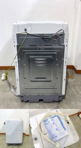 全自動洗濯機　SHARP ES-GE6C-W 2018年製　6.0kg　ホワイト　穴無し洗濯槽　送風乾燥機能付き　抗菌加工　住まい