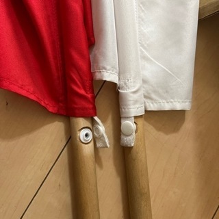 紅白棒付き手旗の画像