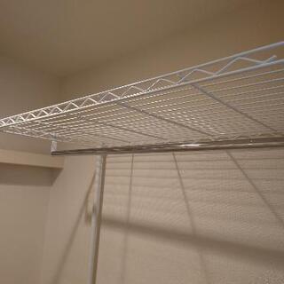 スチール　ハンガーラック　白色　２台中２台目の画像