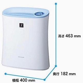 【SHARP】薄型スリムモデル 加湿空気清浄機　プラズマクラスター搭載の画像