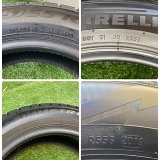 2019年製 バリ山 バリ溝 ピレリ ICEASIMMETRICO 215/55R17 PIRELLI スタッドレスタイヤ （4本セット）の画像