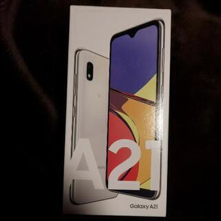 galaxy A21 SCV49 白　未使用　SIM解除済