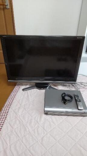 SHARP　AQUOS37型テレビ　ハードディスクレコーダー
