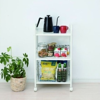 ☆新品未使用☆メタルパンチングワゴン/キッチンワゴン/リビングワゴン/キッチンラック/リビングラックの画像