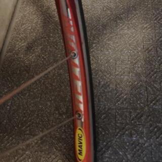 マビックのチューブラーホイール リアのみ+ シマノ製スプロケット9sのセットです。の画像