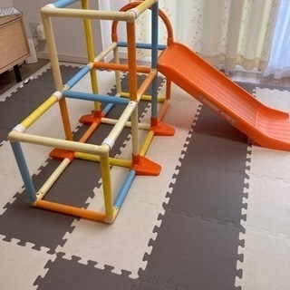 ジャングルジム　すべり台の画像