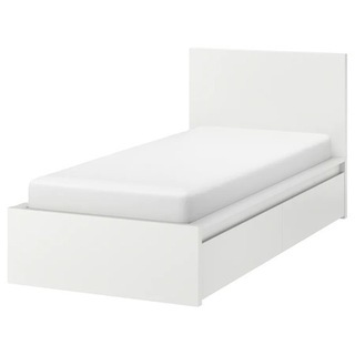 IKEA 収納付きシングルベッド ホワイトの画像