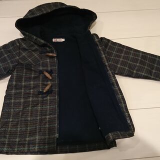 キッズ服　男の子 サイズ１００長袖ダッフルコート風ジャンパー１点の画像