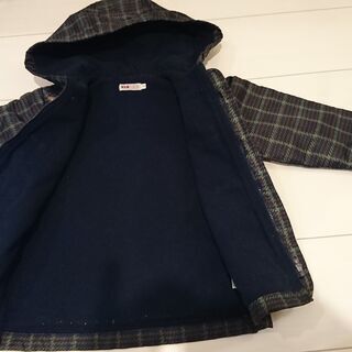 キッズ服　男の子 サイズ１００長袖ダッフルコート風ジャンパー１点の画像