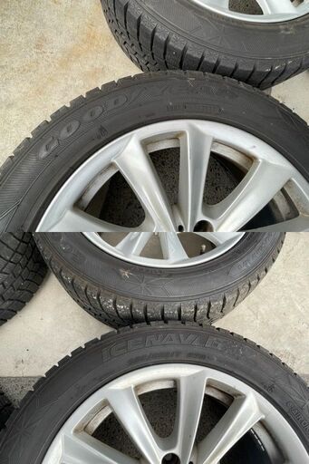大幅値下 中古 スタッドレス タイヤ  225/55R17 GOODYEAR ICE NAVI6 2017年製 アルミ