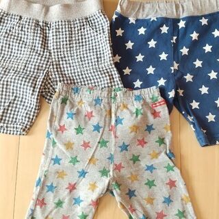 MIKI HOUSダウンベスト 90cm＋GAPジャンパー＋パンツ３着 おまとめの画像