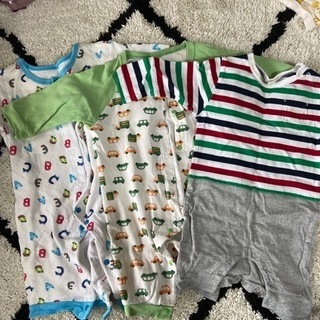 70cm秋冬長袖カバーオールの画像