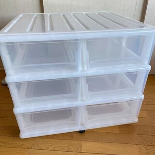 【あげます】ニトリ押し入れ収納ケース3段2列