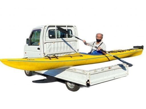 【引取限定・現状渡し】  シーカヤック ネッキー 15ft ラダー付 イエロー 三重県