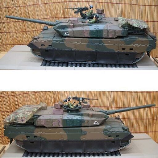 組立品★アシェット 陸上自衛隊 ヒトマル 10式戦車 1/16スケール　リモコン・銘板・自作台付き ラジコン プラモデル ☆ PayP