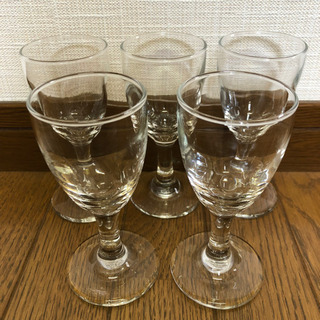 佐々木硝子  ワイングラス  5脚まとめ売り  昭和 レトロ
