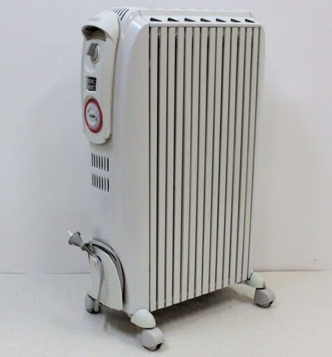 デロンギ ゼロ風暖房 オイルヒーター ～10畳用 X字型フィン 最大1200W D071249ECF オイルラジエターヒーター 暖房 ストーブ★買取帝国 朝霞店