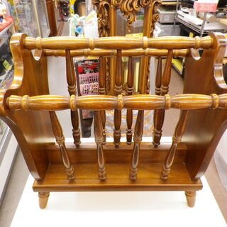 ① 飛騨産業 キツツキ マガジンラック アンティーク スリッパラック 西岡店の画像