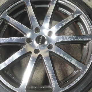 【引き取り限定】中古品　18インチ　トヨタ純正TRDホイール4本セット　★夏タイヤ装着付きです★　《型式　ZRR70Wから外し》の画像